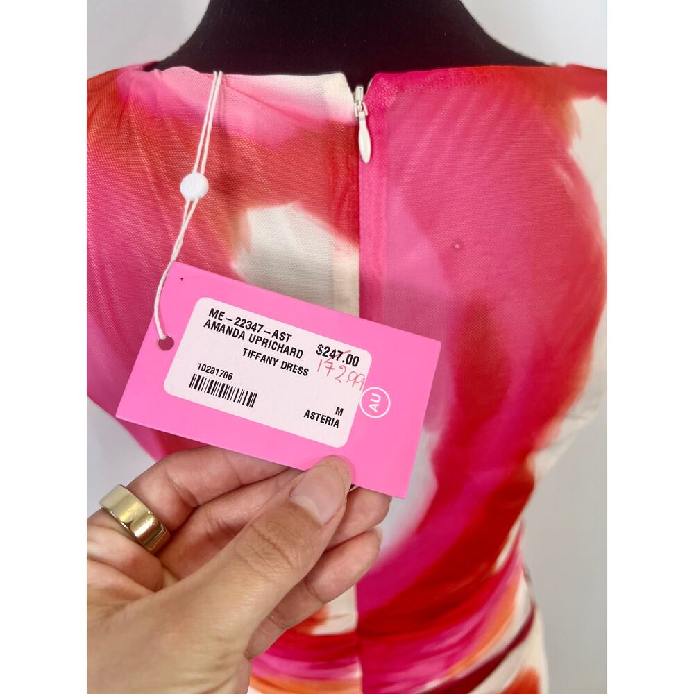Amanda Uprichard Tiffany Dress Asteria Medium Midi Floral Colorful Lined Party - Picture 6 of 6